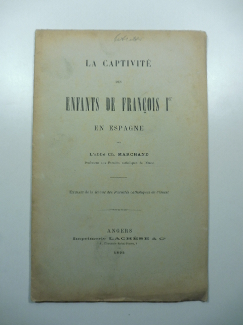 Le captivité des enfants de Francois I en Espagne